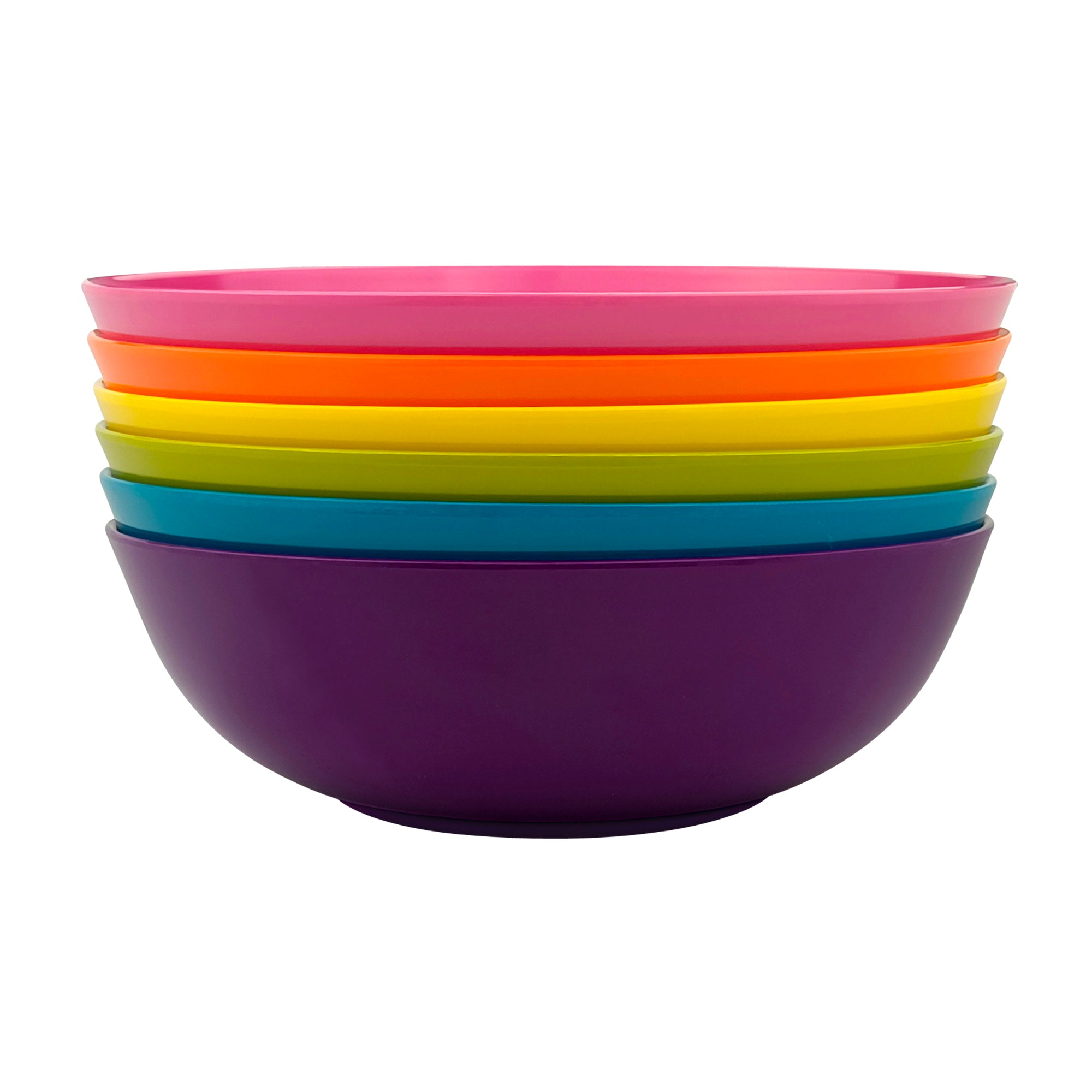 French Bull 8 Inch Pasta Bowl - Melamine Dinnerware Pink Ombre, Shatterproof & Dishwasher Safe