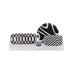 Black & White 19" Rectangular Platter