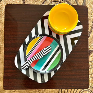 Stripes Appetizer Plate Set
