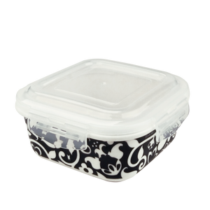 Square Porcelain Food Storage Container - Vine