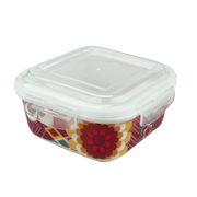 Mosaic 9.1oz Square Porcelain Food Storage Container