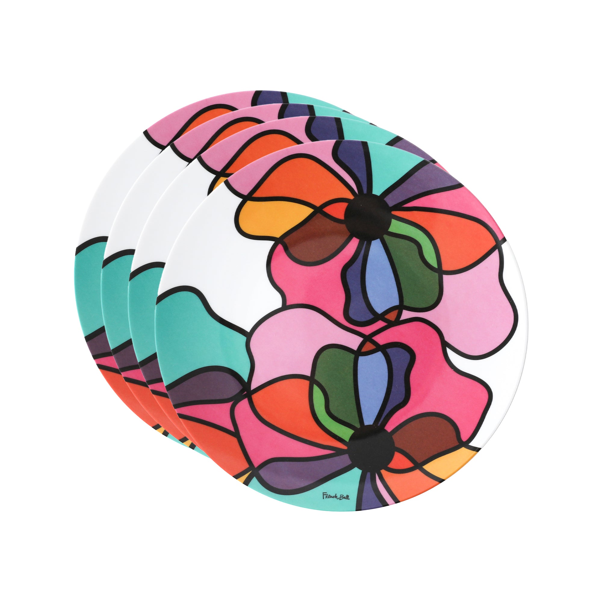 Transparent Pop 9" Plate Set