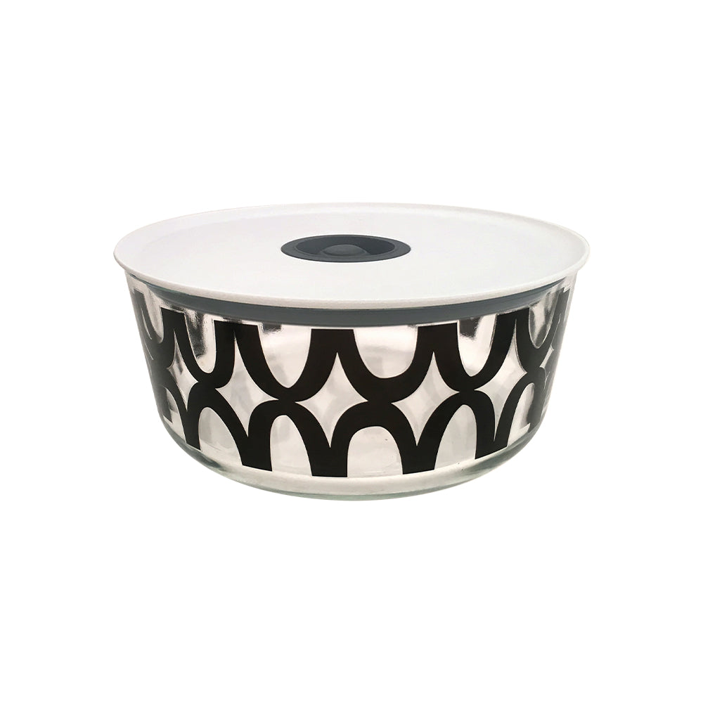 Oval B&W 27oz Glass Storage