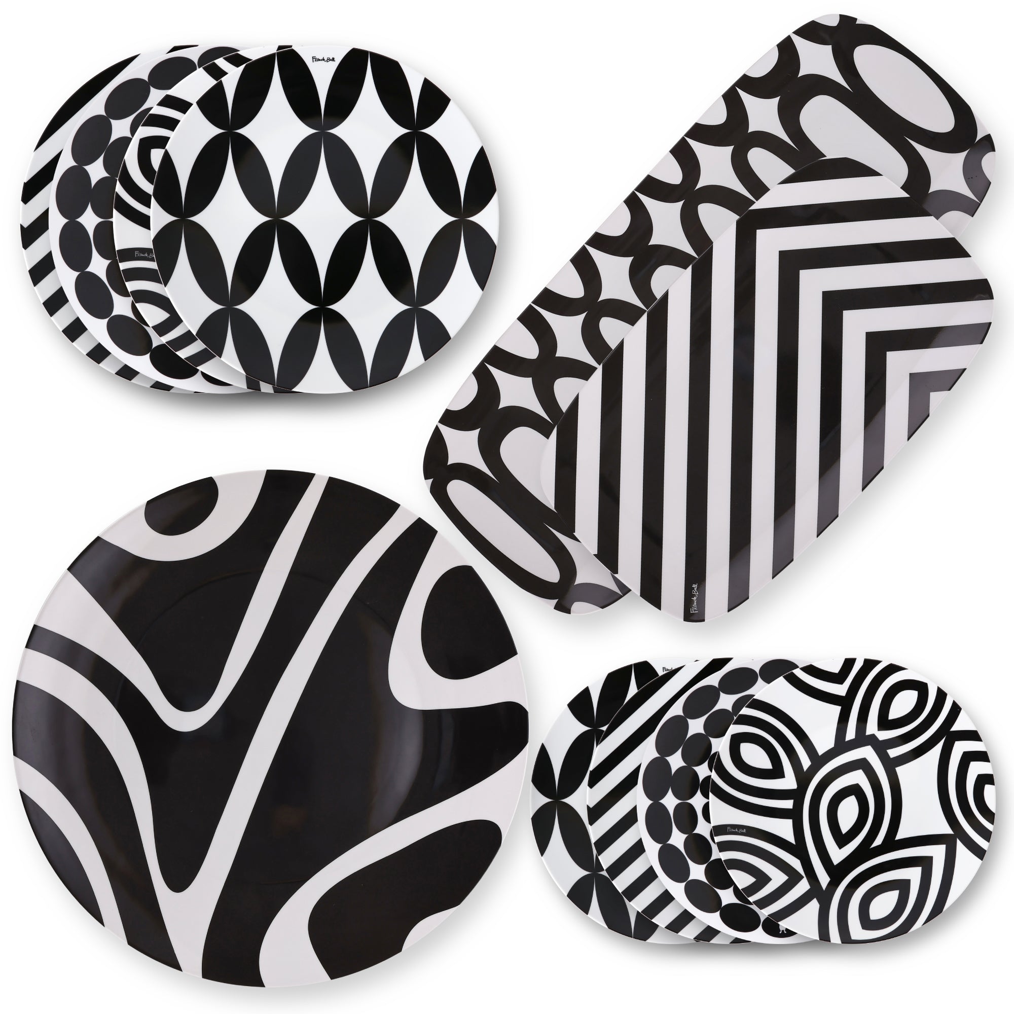 Black & White Stripe Silicone Brush