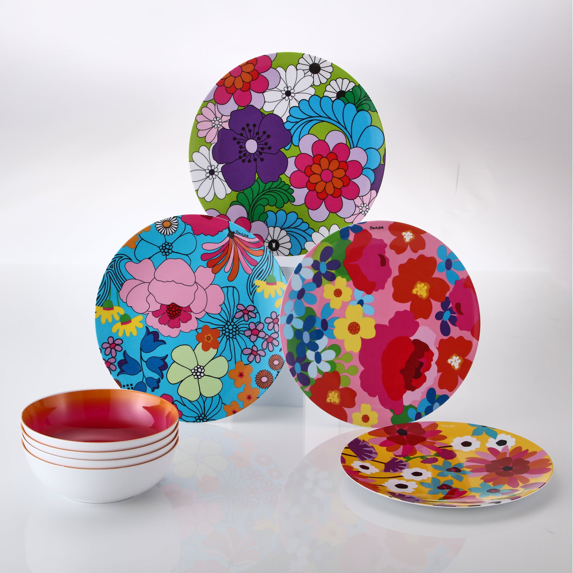 Melamine Dinner Plate Set - Garden Florals l French Bull Official