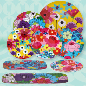 Garden Floral Plate and Platter Collection