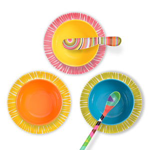 Fringe Appetizer Plate Set