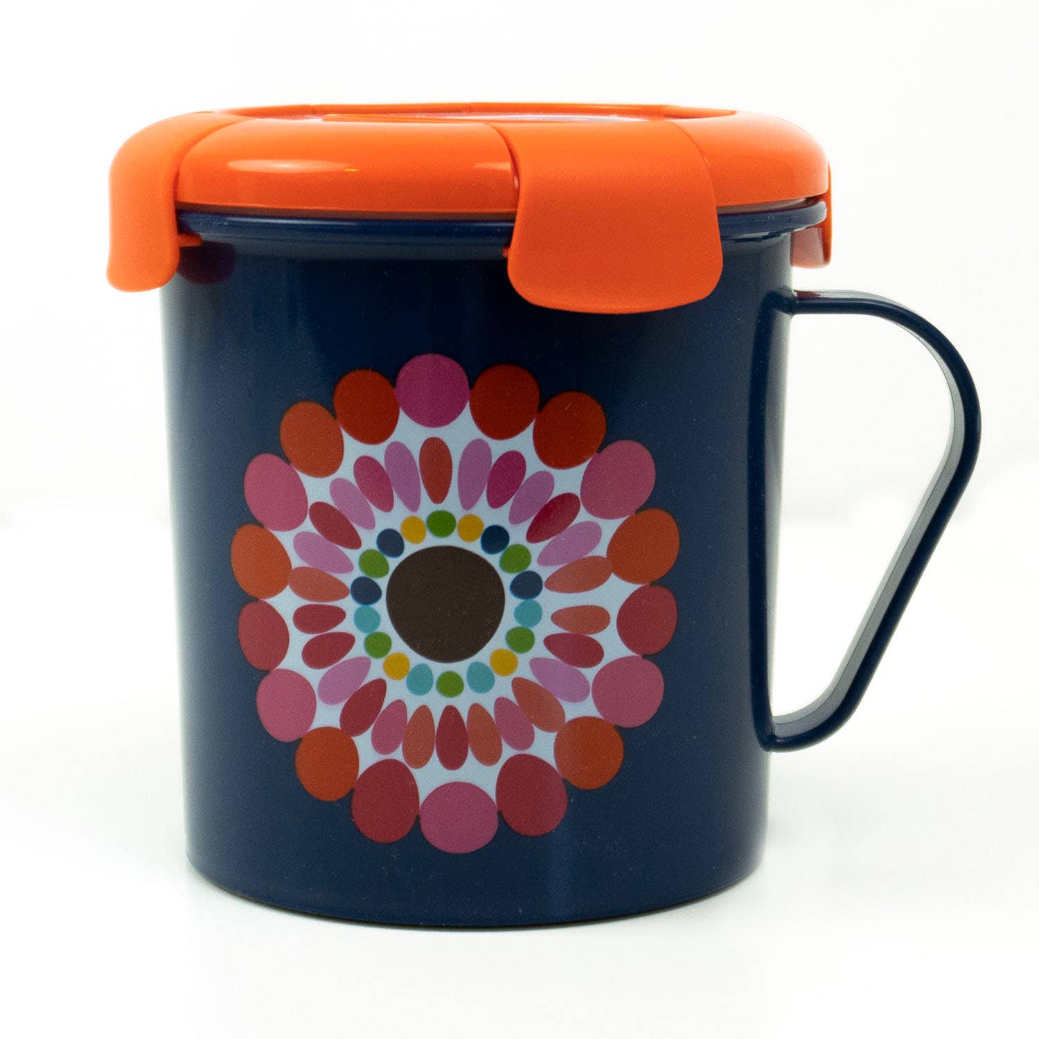 Mandala Beady Soup Mug w/ Orange - French Bull