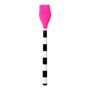 Black & White Stripe Silicone Utensil 3-Piece Set