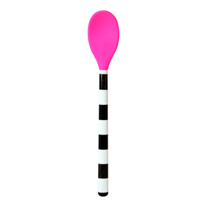 Black & White Stripe Silicone Utensil 3-Piece Set