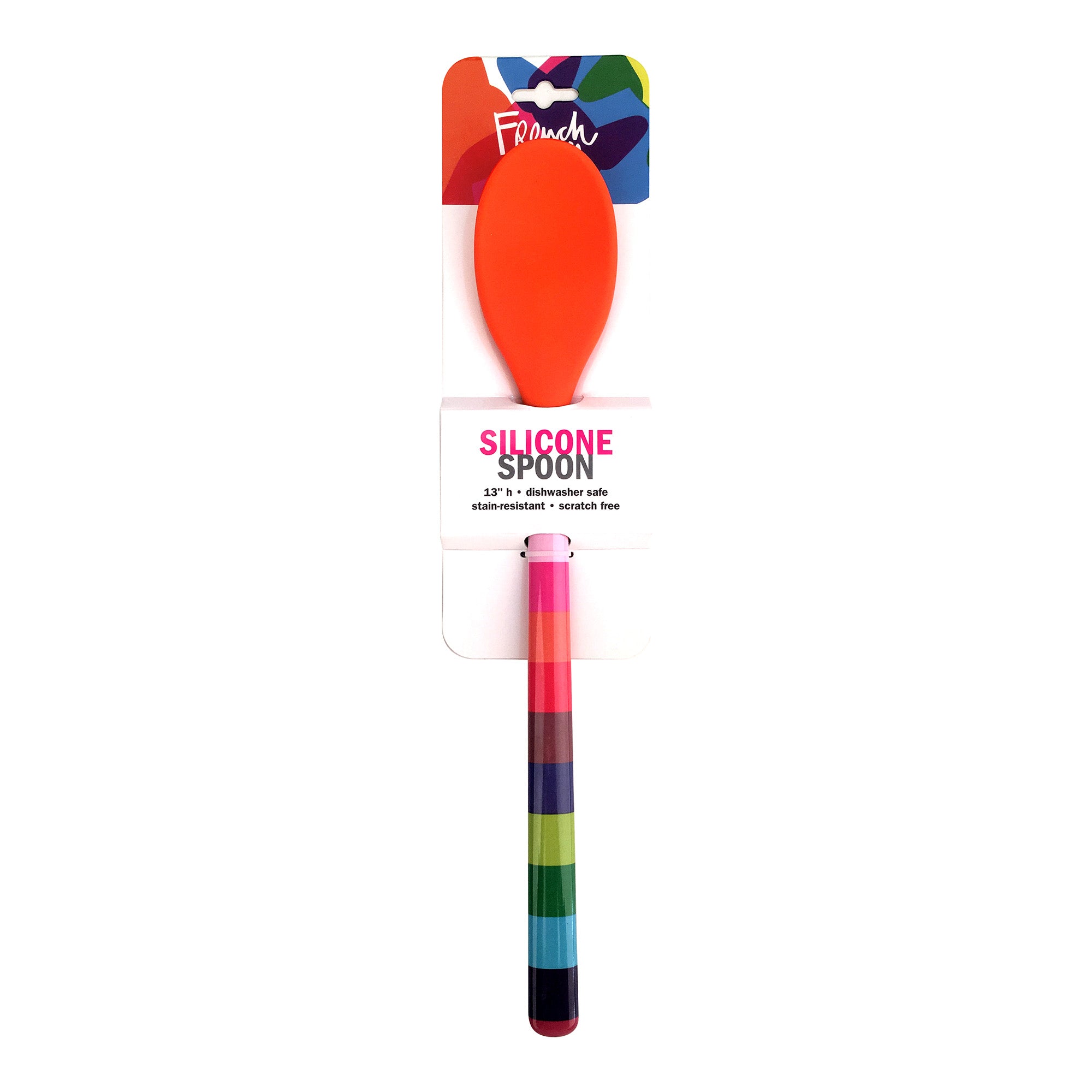 Jelly Bean Stripe Silicone Spoon
