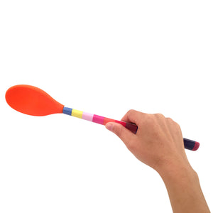 Jelly Bean Stripe Silicone Spoon