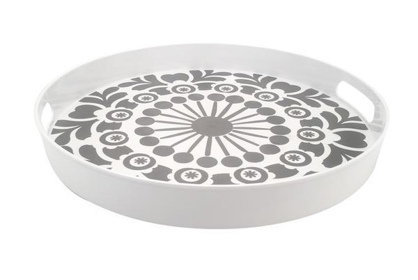 Mosaic Round Rimmed Lazy Susan - 16"