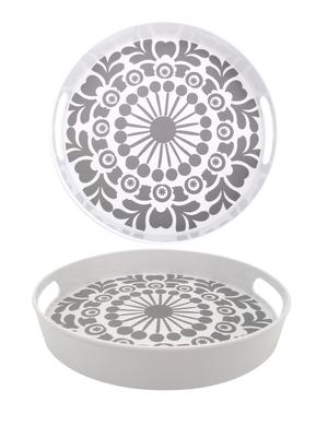 Mosaic Round Rimmed Lazy Susan - 11"