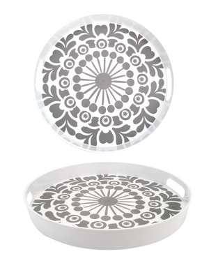 Mosaic Round Rimmed Lazy Susan - 16"