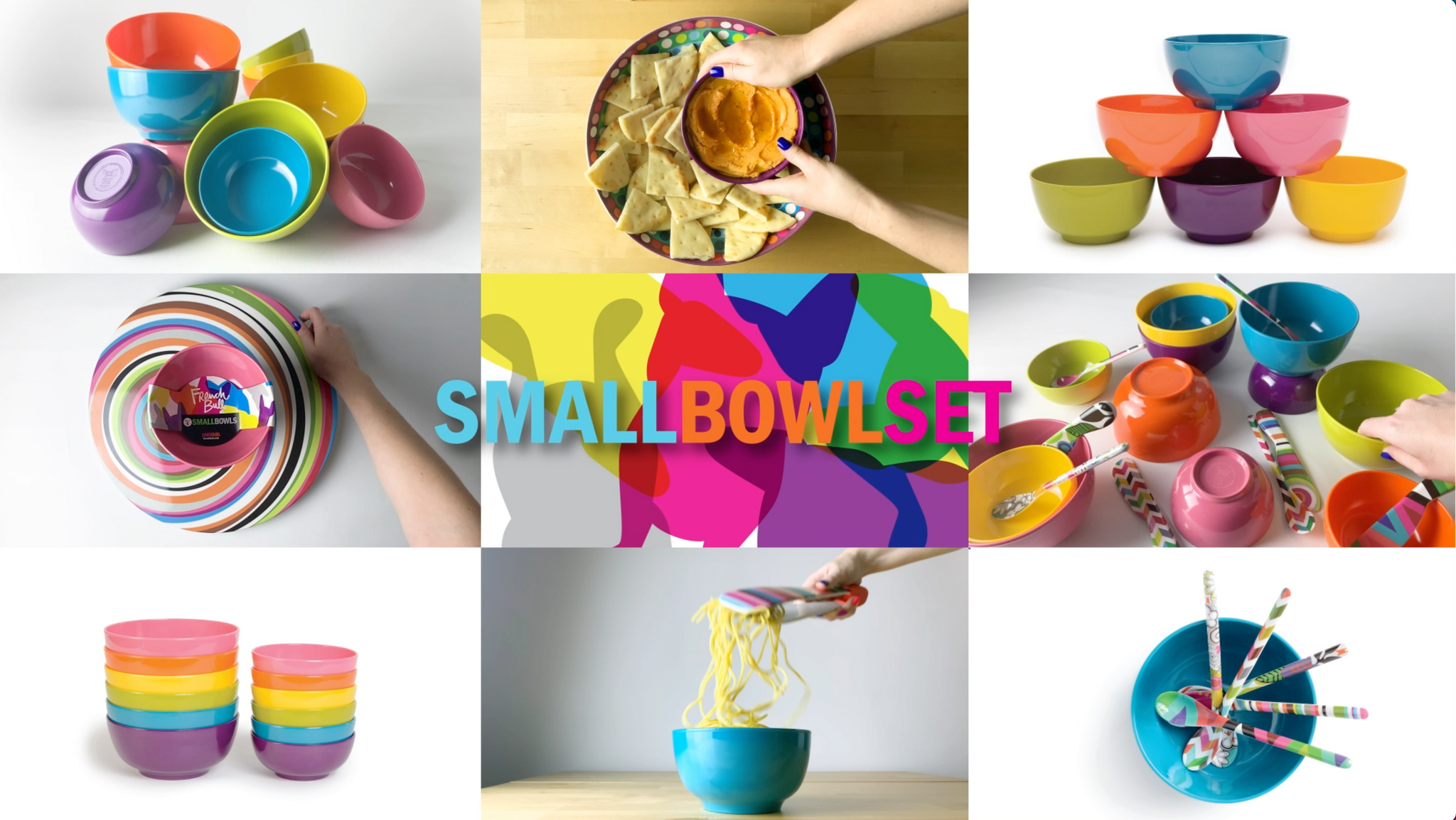 7 Bowl Set for Kids - Made in USA, Microwaveable, BPA-free, Rainbow –  lollaland