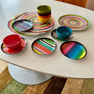 Stripes Appetizer Plate Set