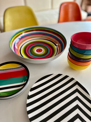 Stripes Appetizer Plate Set