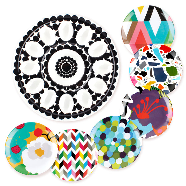 Foli Egg Platter and Appetizer Plates Bundle