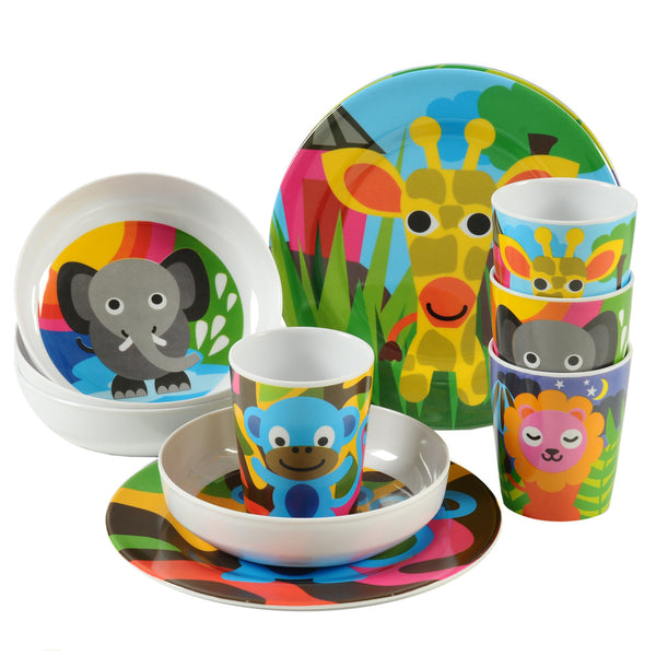 Melamine 2 Handle Baby Cup  Blue Jungle Animals Print – Lively Kids