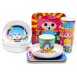 Square Plate Set - Rock Stars Kids Plate Set