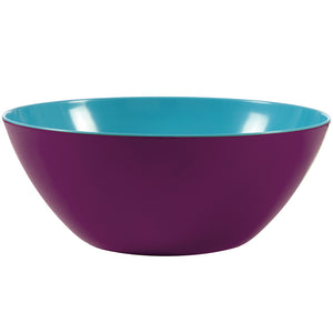 Two Tone Salad Bowl - Grape/Turquoise 2 Tone Large Bowl