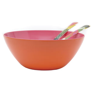Two Tone Salad Bowl - Orange/Pink 2 Tone Bowl