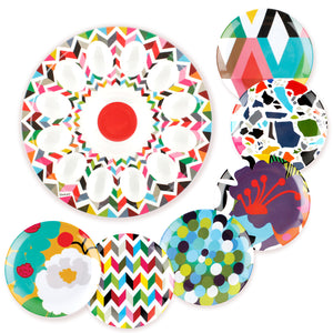 Ziggy Egg Platter and Appetizer Plates Bundle